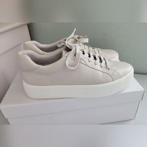 Vince Leather Lace Up Platform Lace Up Sneakers Women's 7